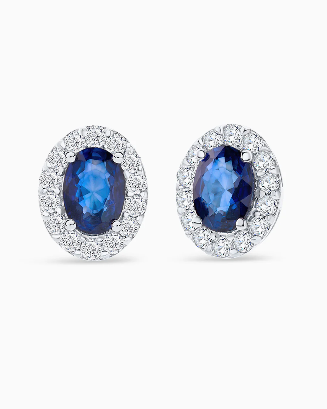 Pendientes Nicole de Zafiros y Diamantes en Oro Blanco de 18 Kt - Image 4