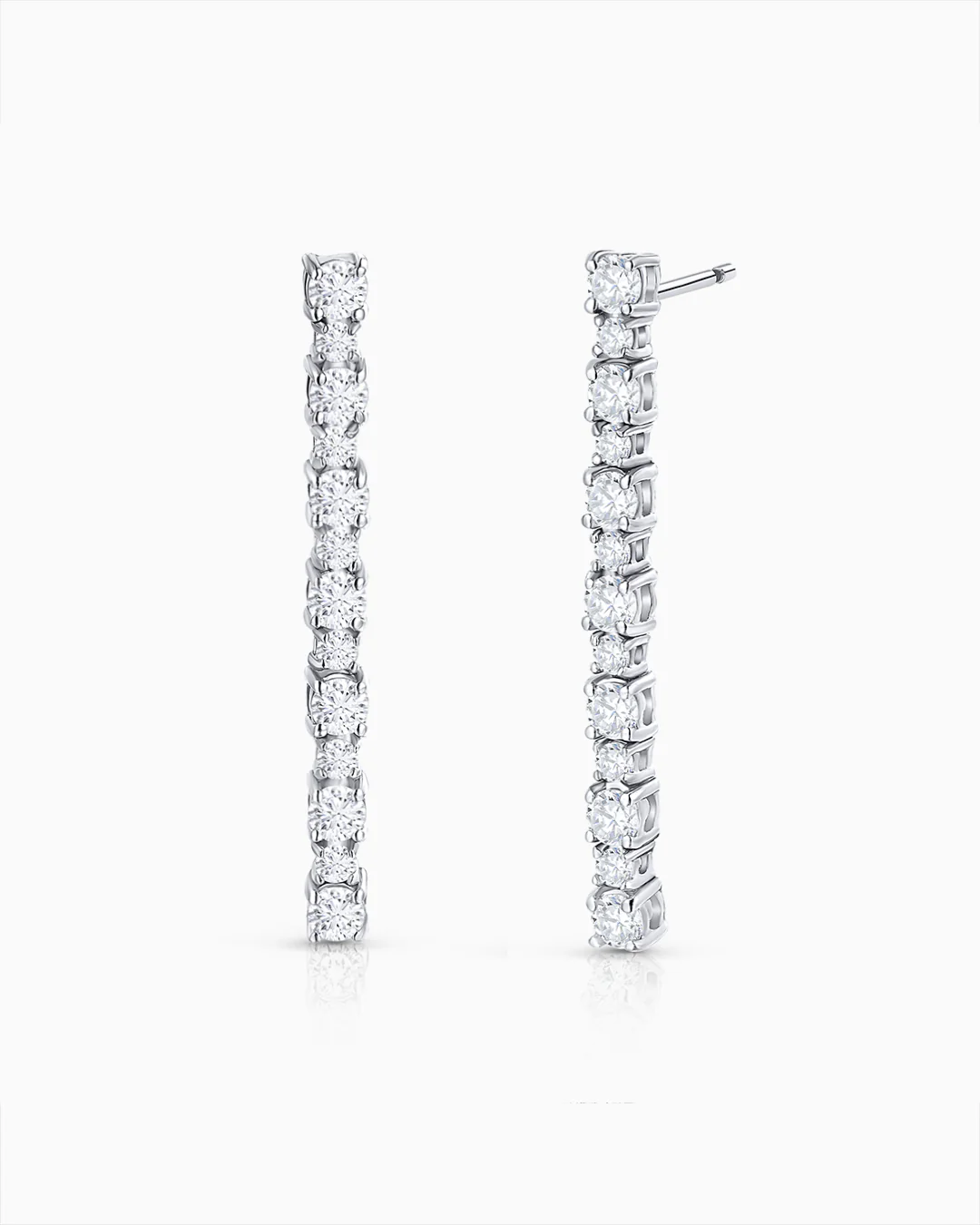 Pendientes Regina de Diamantes en Oro Blanco de 18 Kt