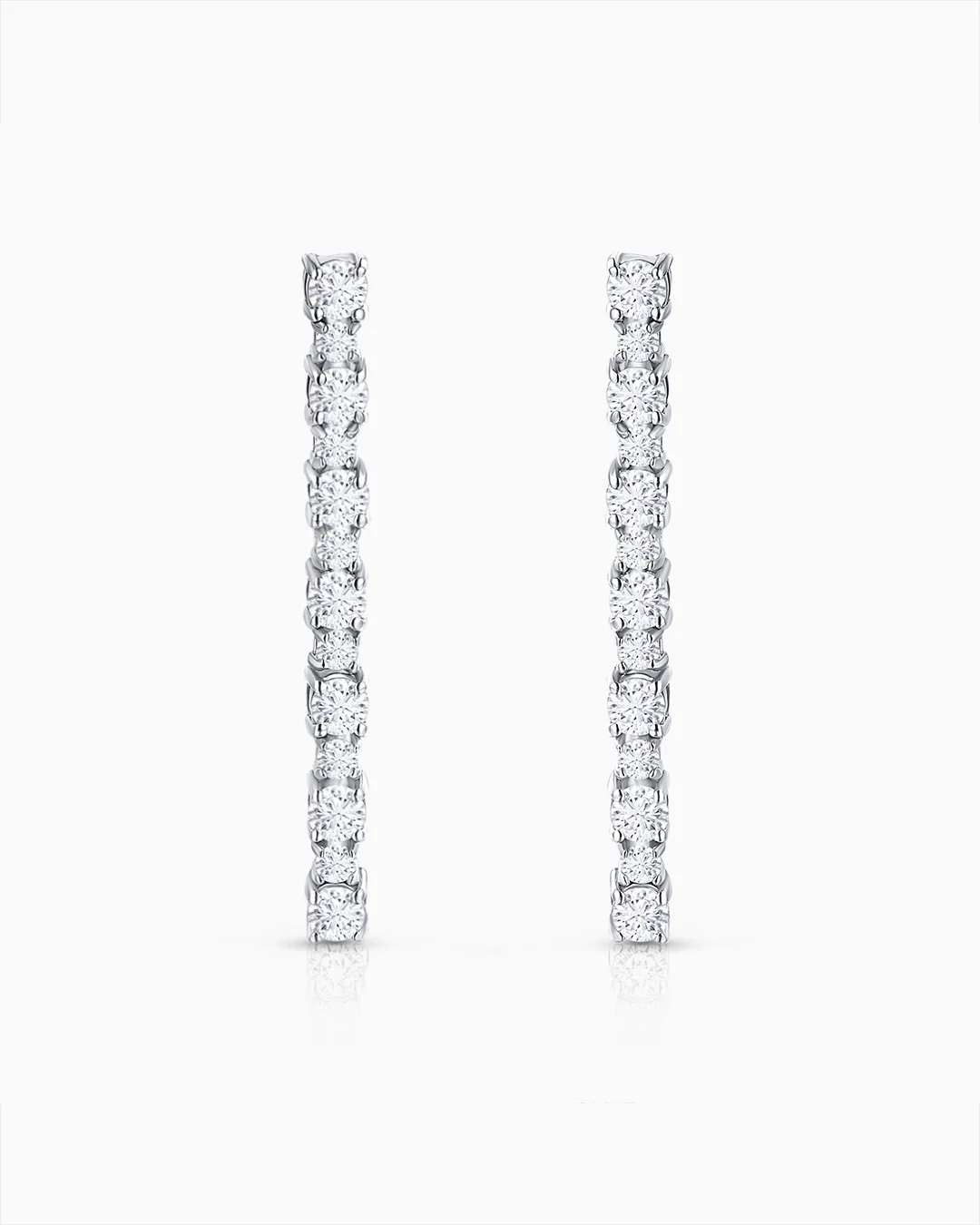 Pendientes Regina de Diamantes en Oro Blanco de 18 Kt - Image 4