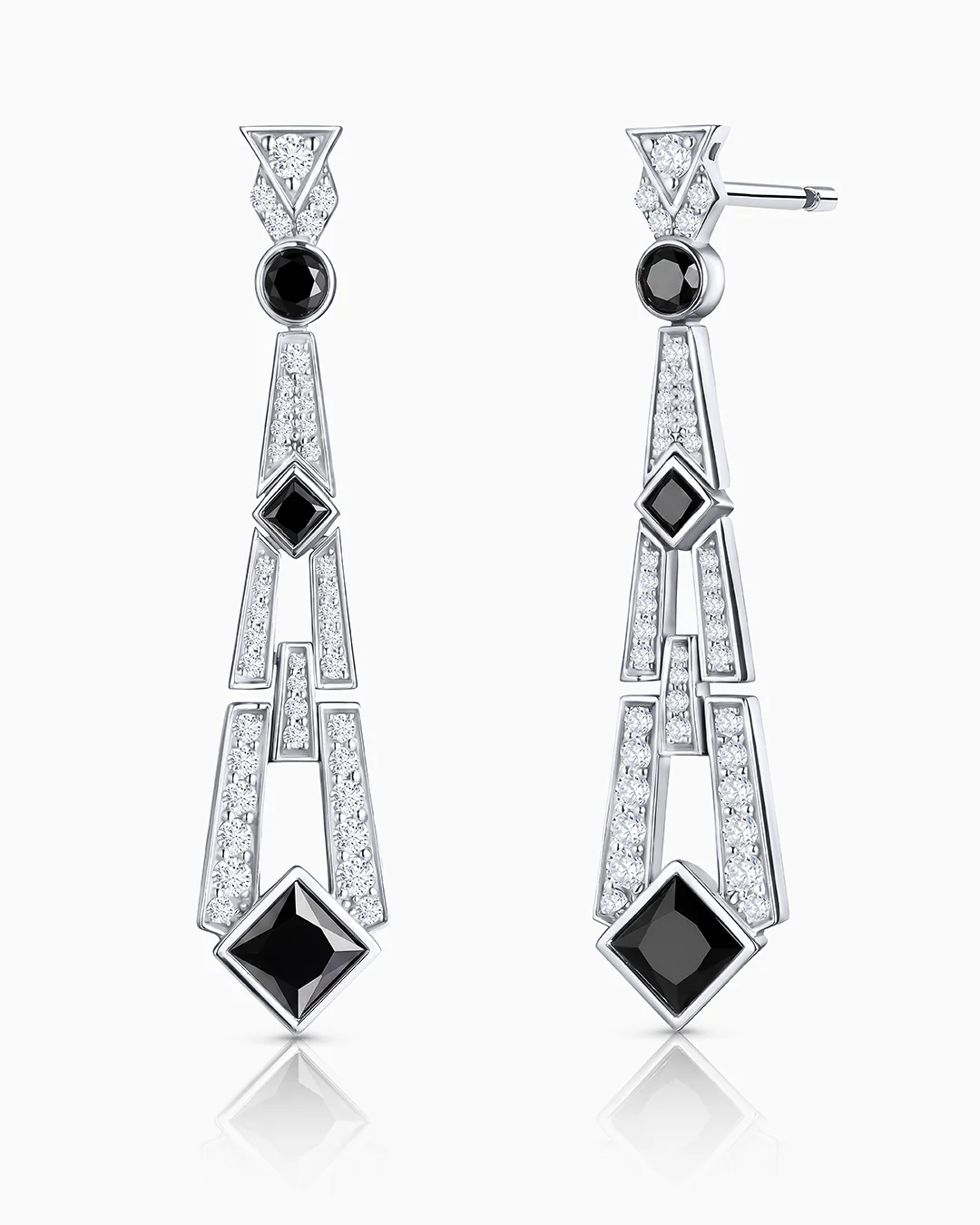 Pendientes Rita de Diamantes en Oro Blanco de 18 kt