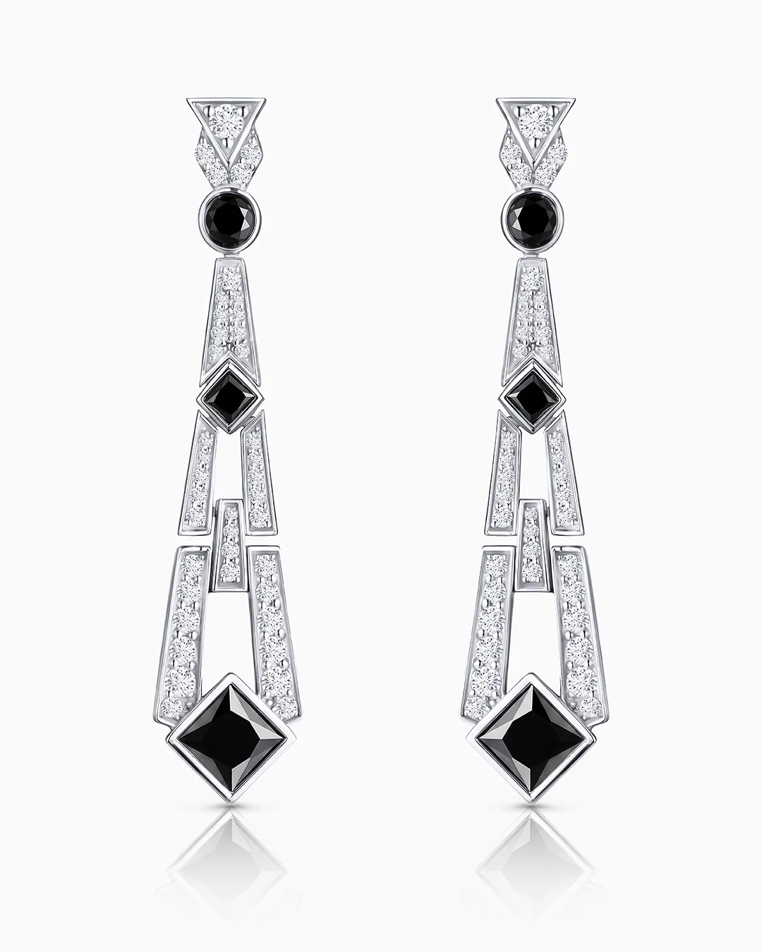 Pendientes Rita de Diamantes en Oro Blanco de 18 kt - Image 4