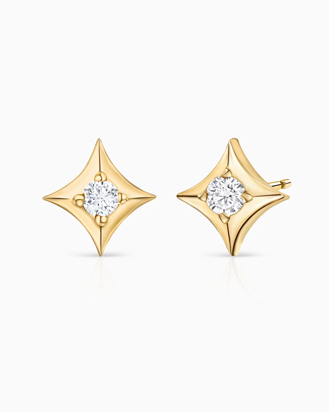 Pendientes Rosa de los Vientos Hadar en Oro Amarillo de 18 Kt