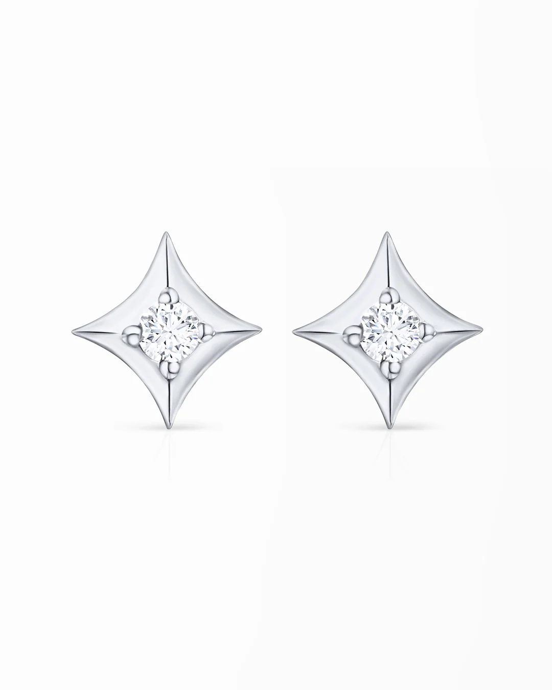 Pendientes Rosa de los Vientos Hadar en Oro Blanco de 18 Kt - Image 4