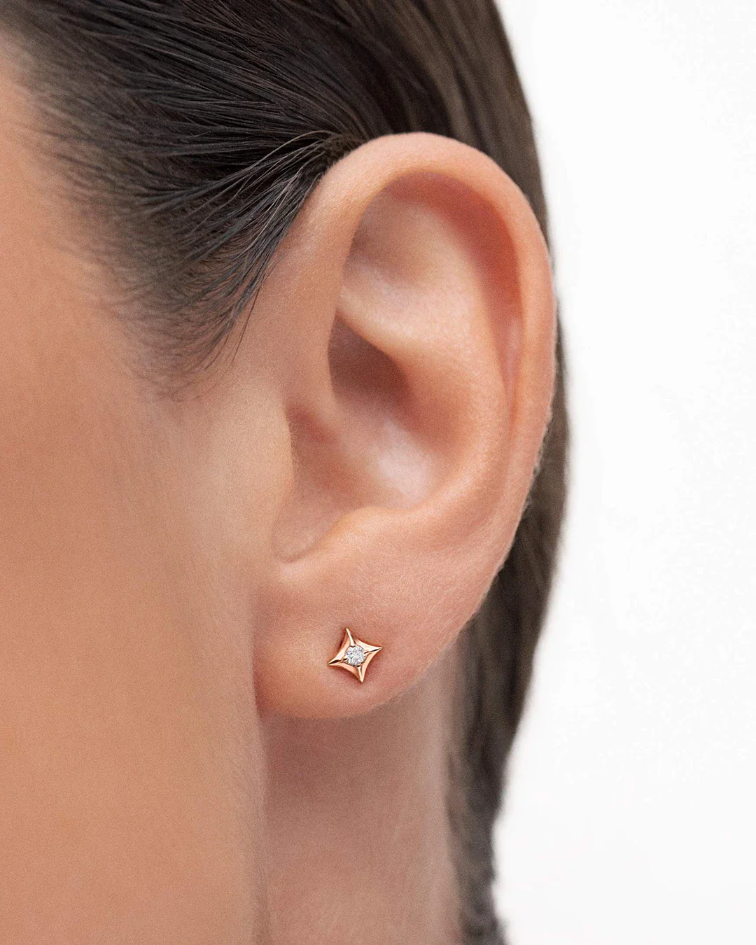 Pendientes Rosa de los Vientos Hadar en Oro Rosa de 18 Kt - Image 2