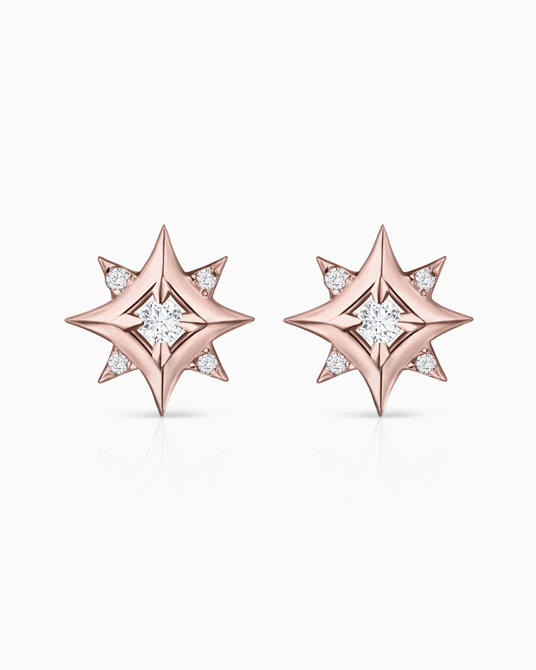 Pendientes Rosa de los Vientos Mimosa en Oro Rosa de 18 Kt - Image 3