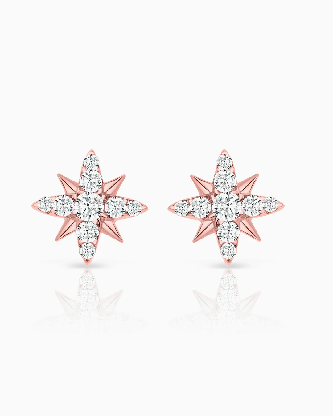 Pendientes Rosa de los Vientos en Oro Rosa de 18 Kt - Image 4