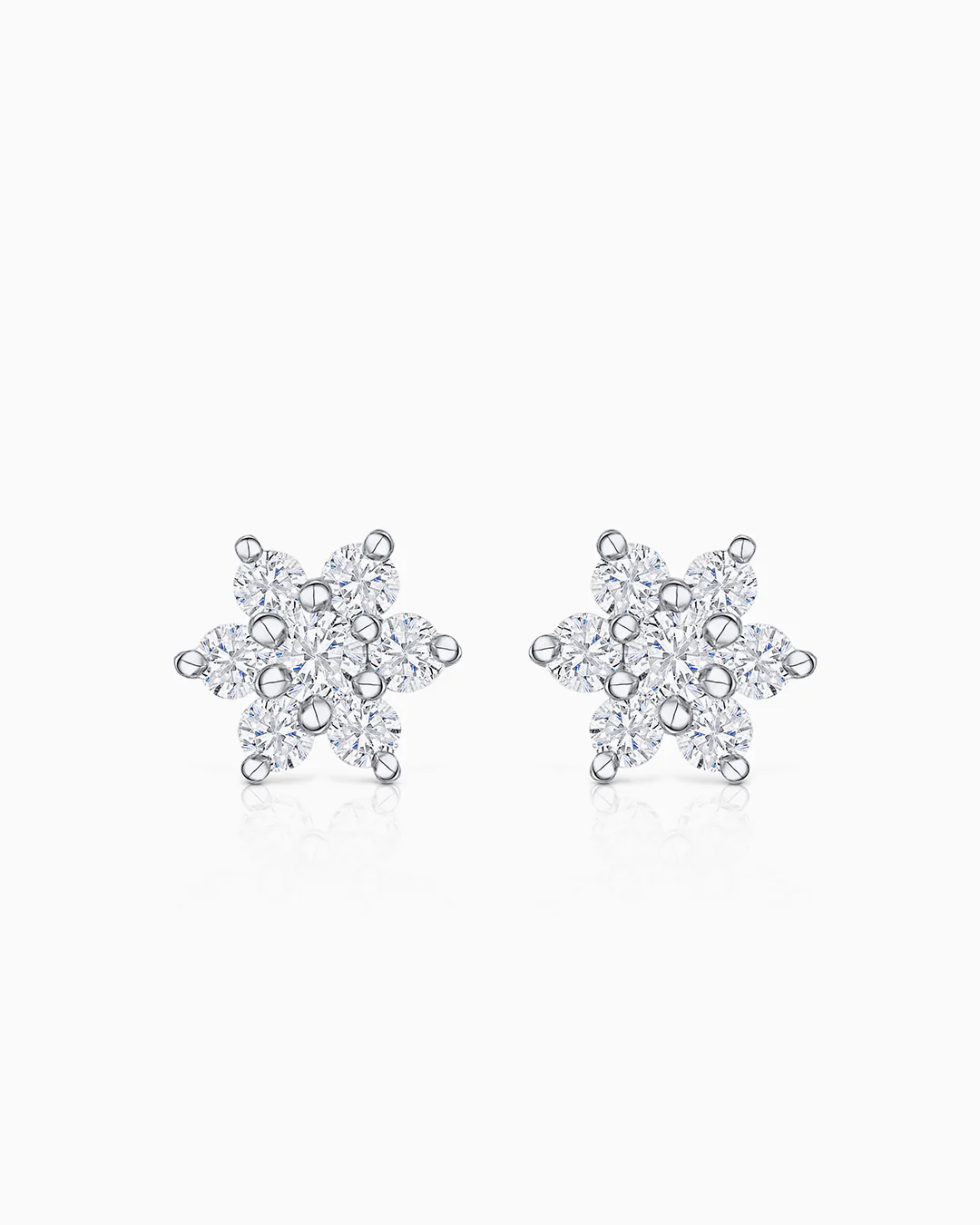 Pendientes Rosette de Diamantes 0,40 Cts. en Oro Blanco de 18 Kt - Image 4