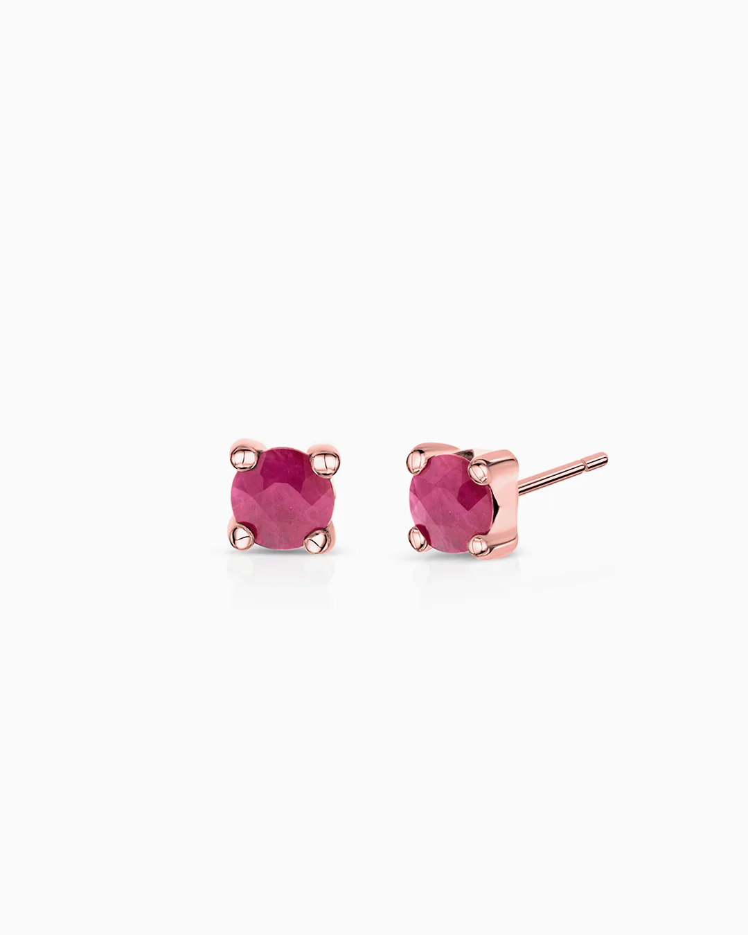 Pendientes de Rubí Eternity Colors Circle en Oro Rosa de 18 Kt