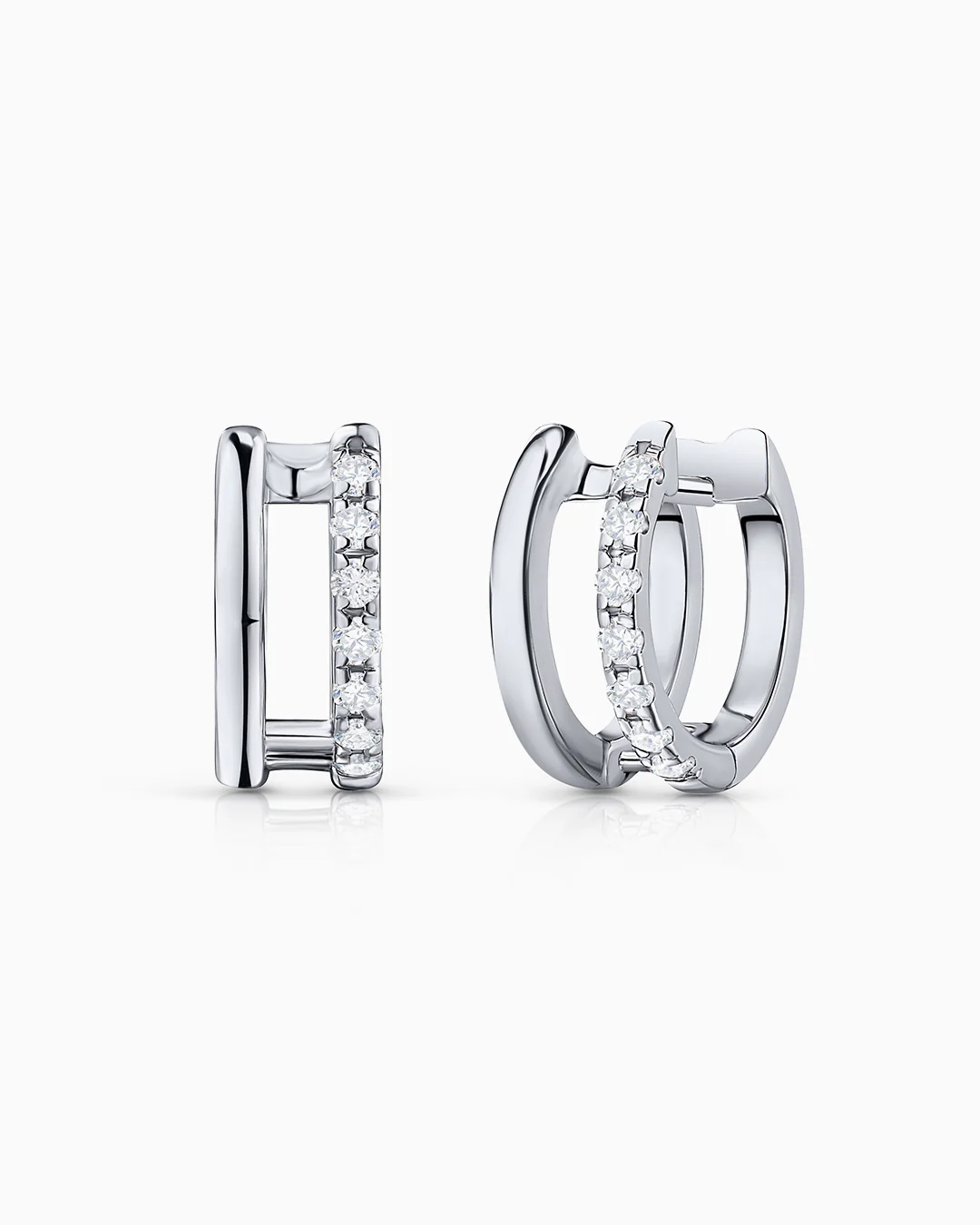 Pendientes Selene de Diamantes en Oro Blanco de 18 Kt