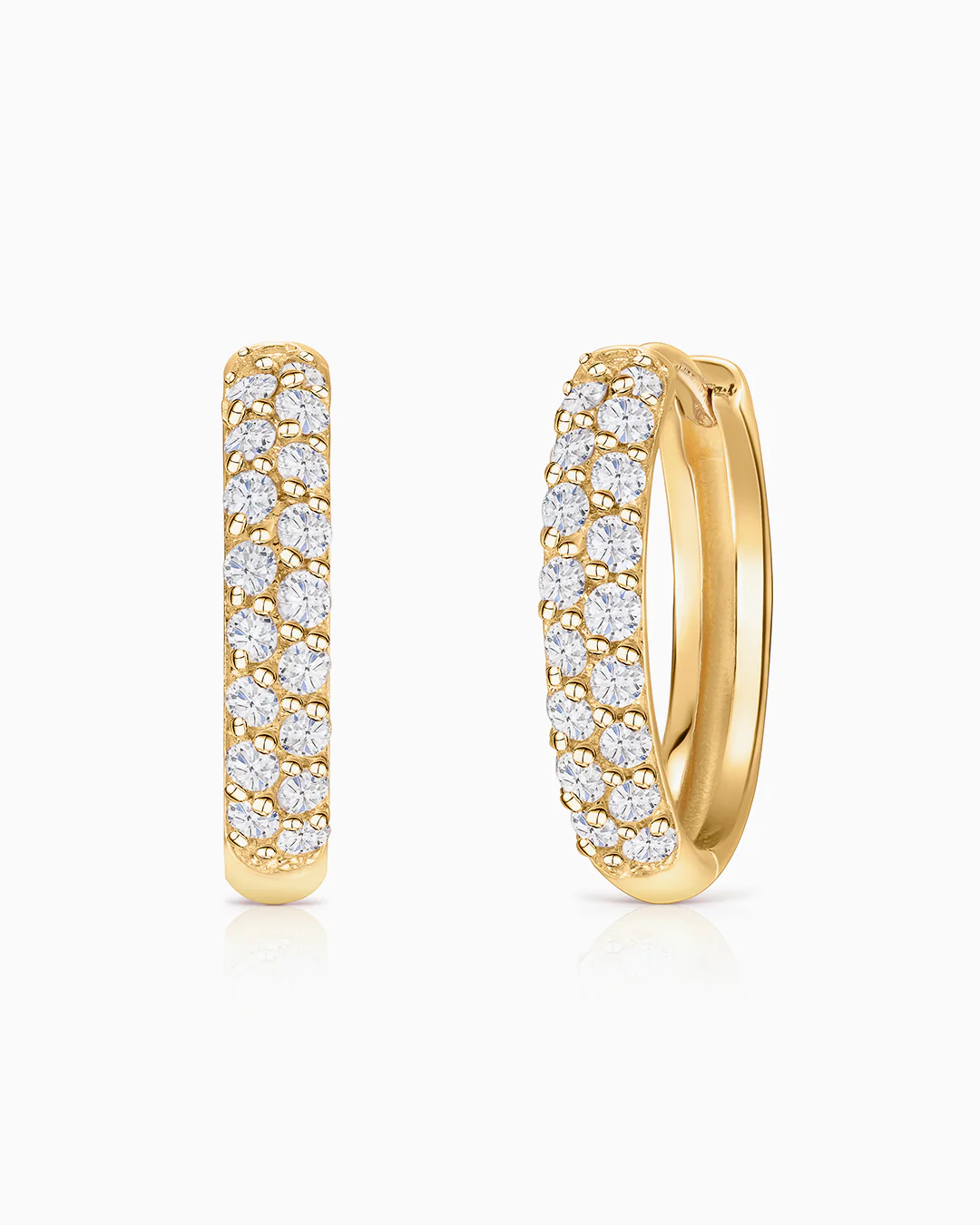 Pendientes Slice de Diamantes en Oro Amarillo de 18 Kt
