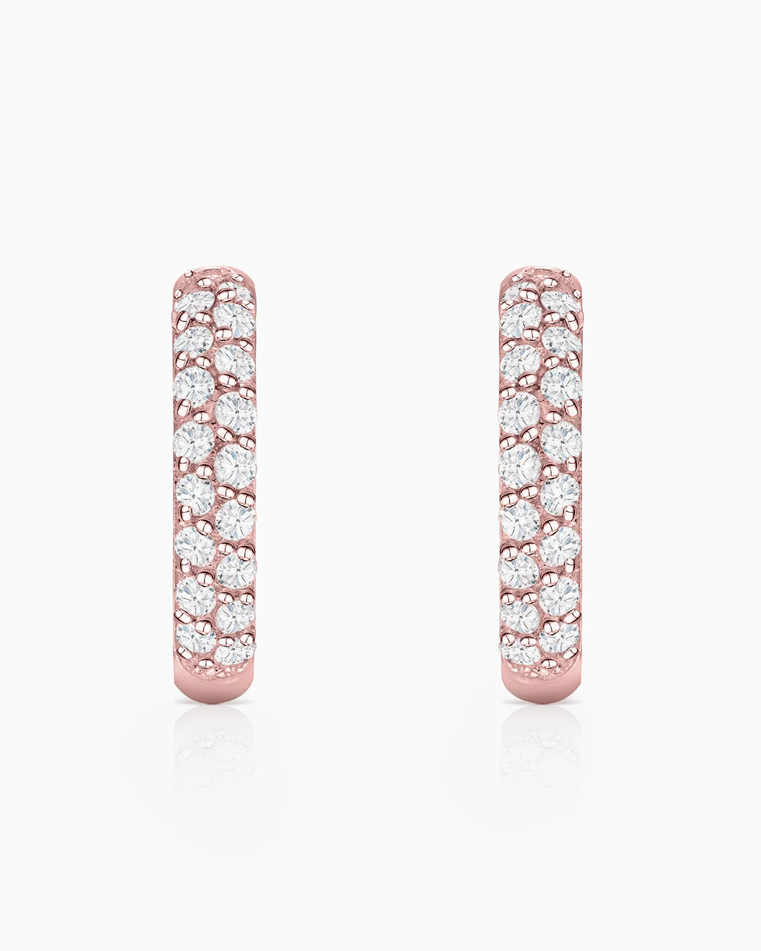 Pendientes Slice de Diamantes en Oro Rosa de 18 Kt - Image 4