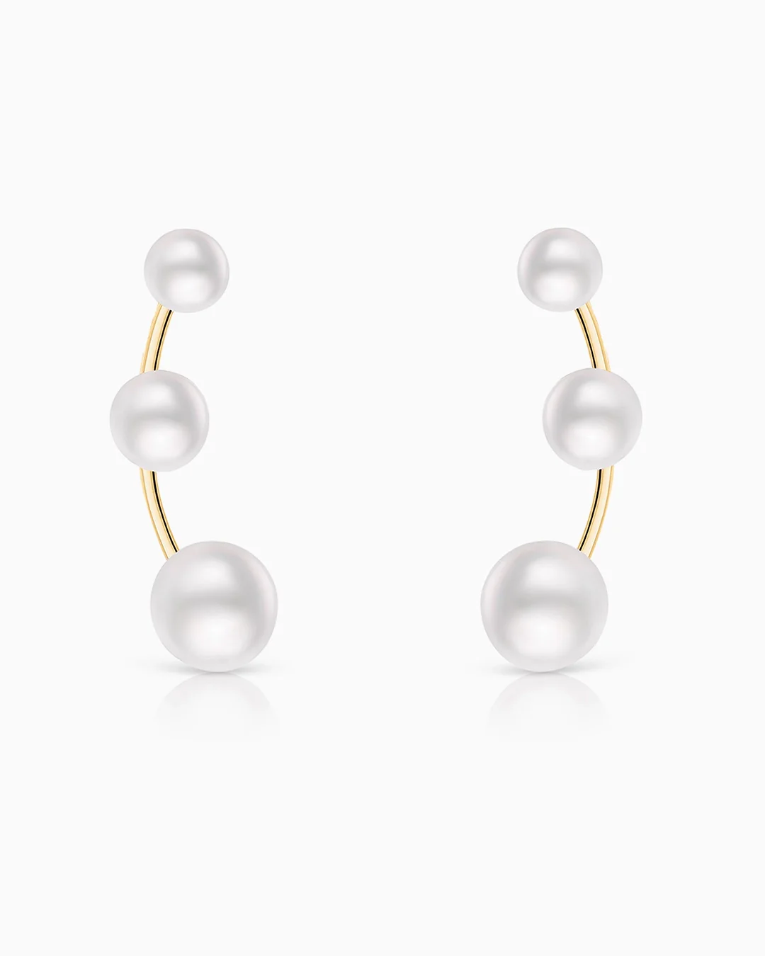 Pendientes Trepadores Mabi Blet Classic en Oro Amarillo de 18 Kt