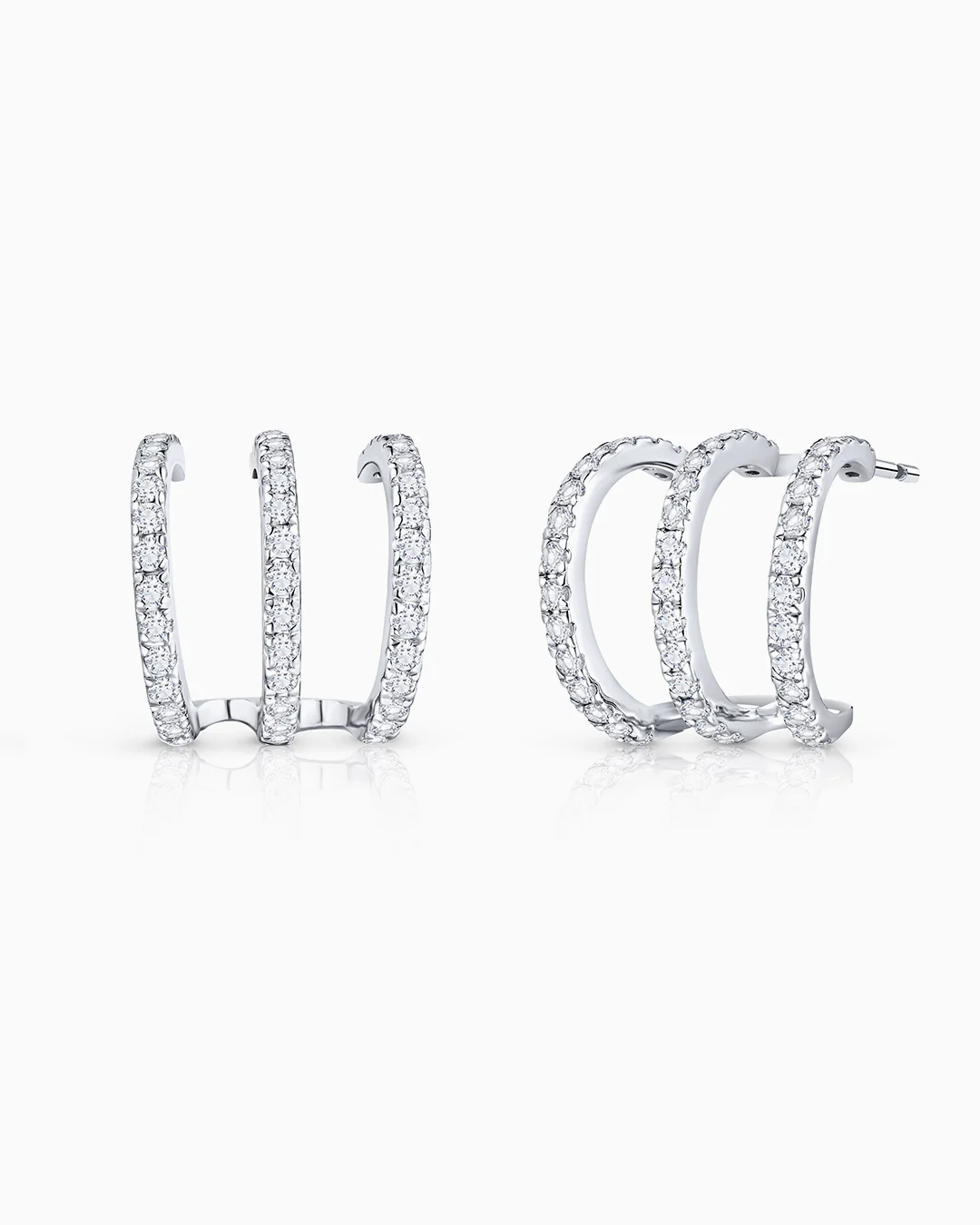 Pendientes Trinette de Diamantes en Oro Blanco de 18 Kt