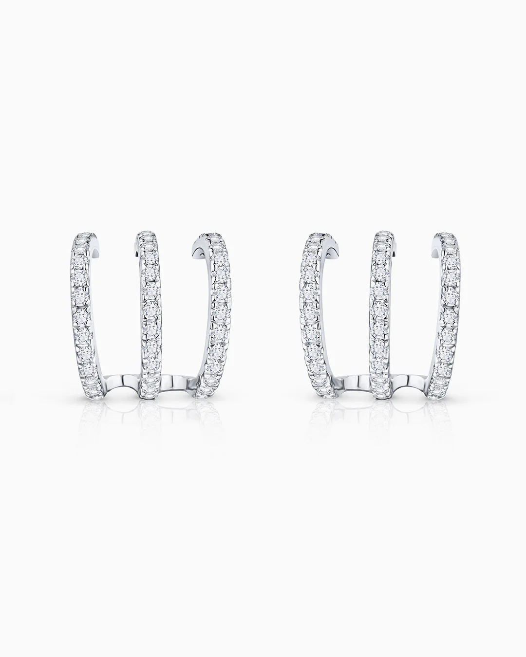 Pendientes Trinette de Diamantes en Oro Blanco de 18 Kt - Image 4