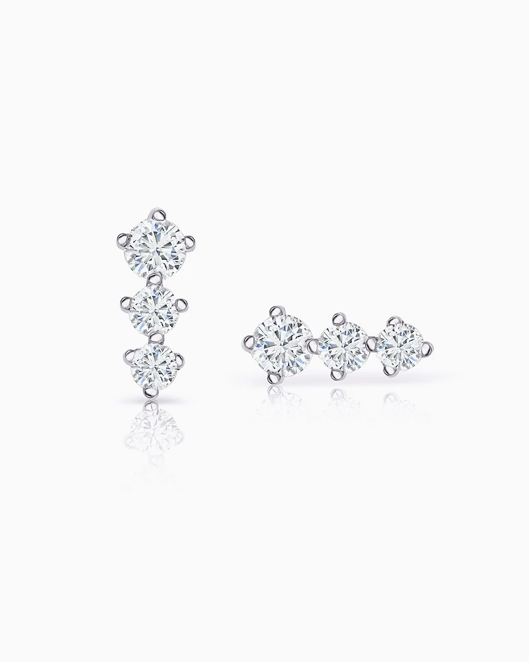 Pendientes Trinity Diamonds en Oro Blanco de 18 Kt - Image 4