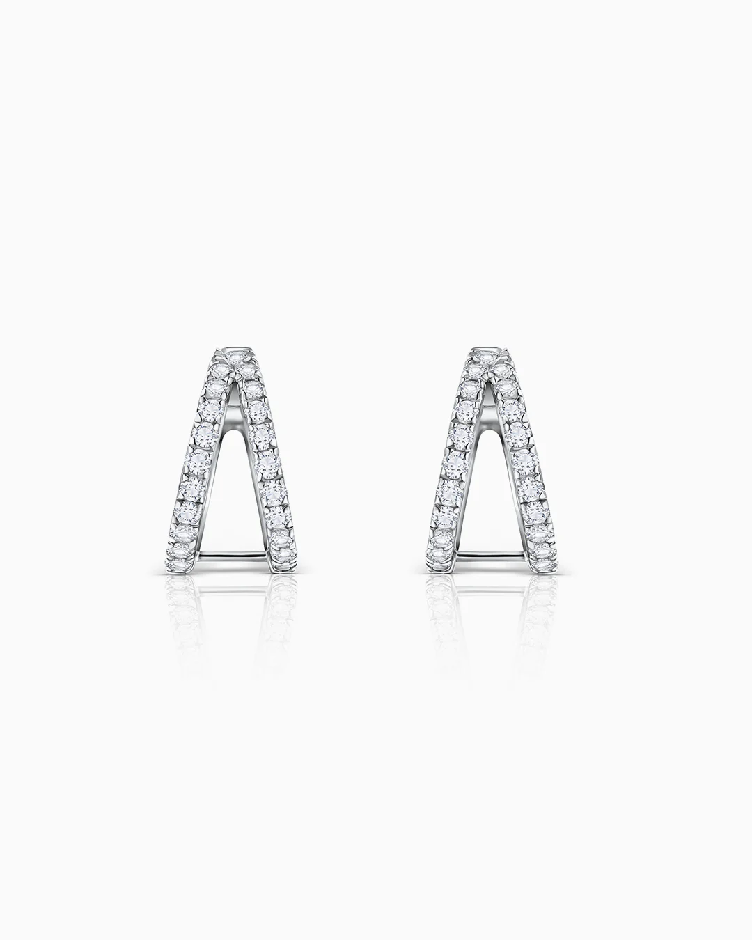 Pendientes Twin Diamonds en Oro Blanco de 18 Kt - Image 4