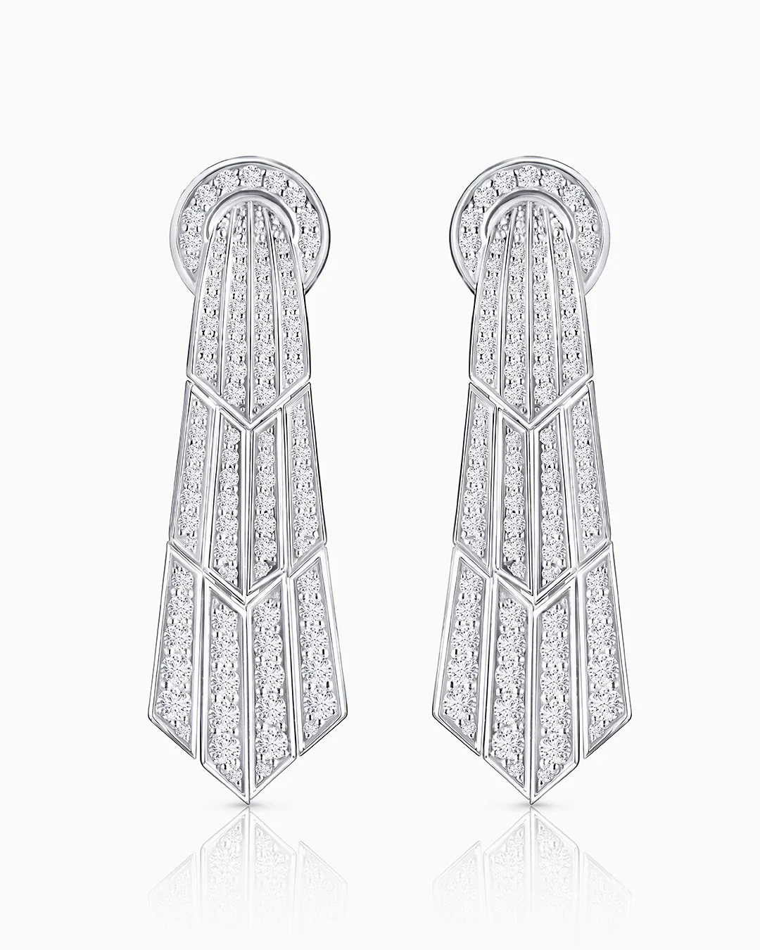 Pendientes Veronica de Diamantes en Oro Blanco de 18 kt - Image 4