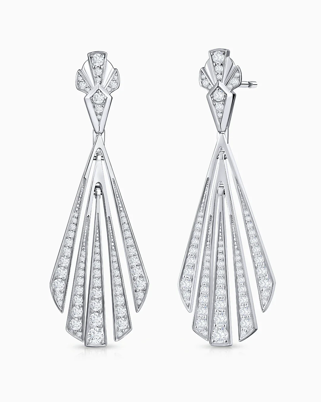 Pendientes Vivien de Diamantes en Oro Blanco de 18 kt