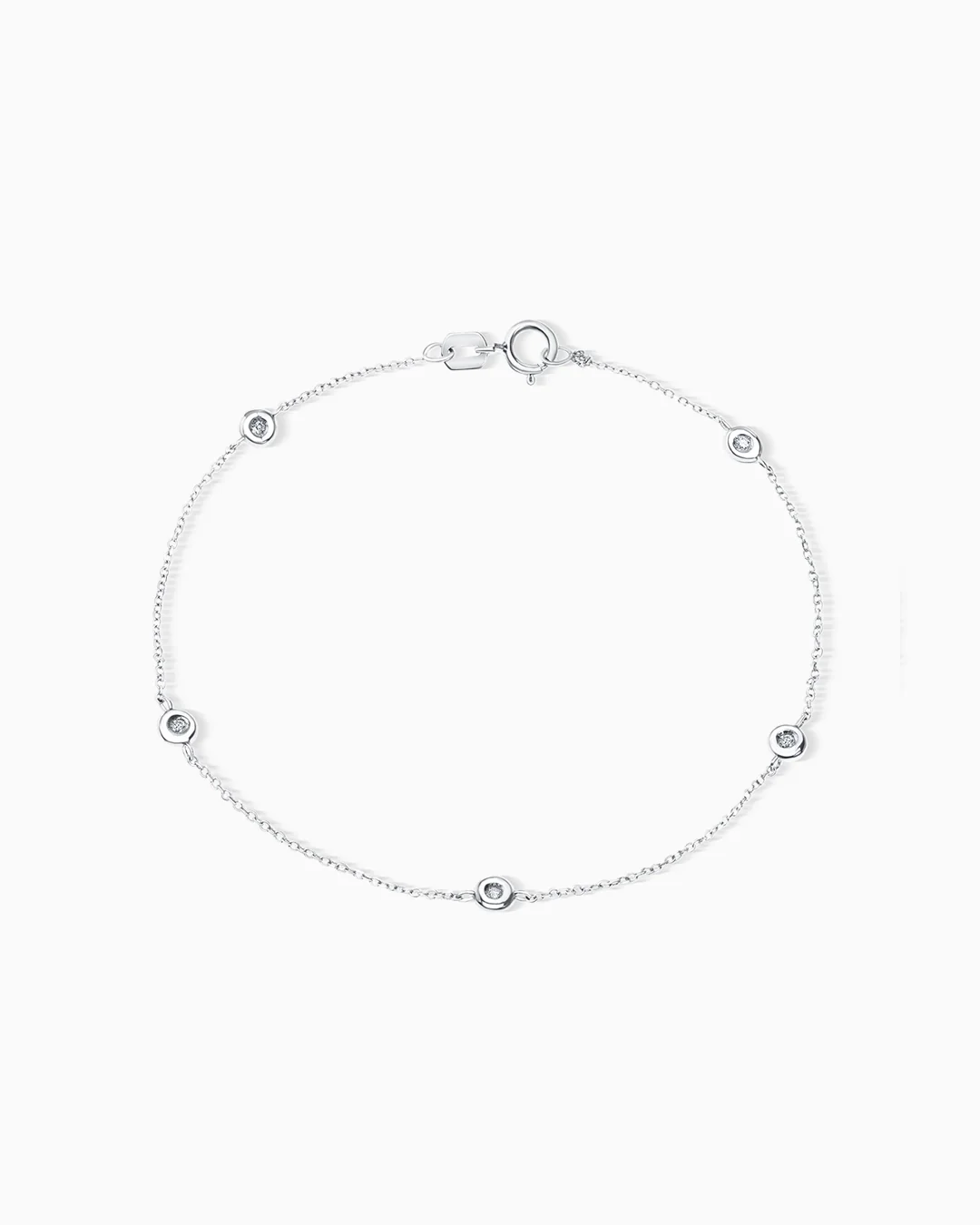 Pulsera Chatones Collection de Diamantes en Oro Blanco de 18 Kt