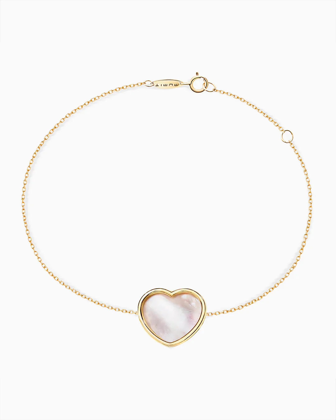 Pulsera Heart de Nácar en Oro Amarillo de 18 Kt