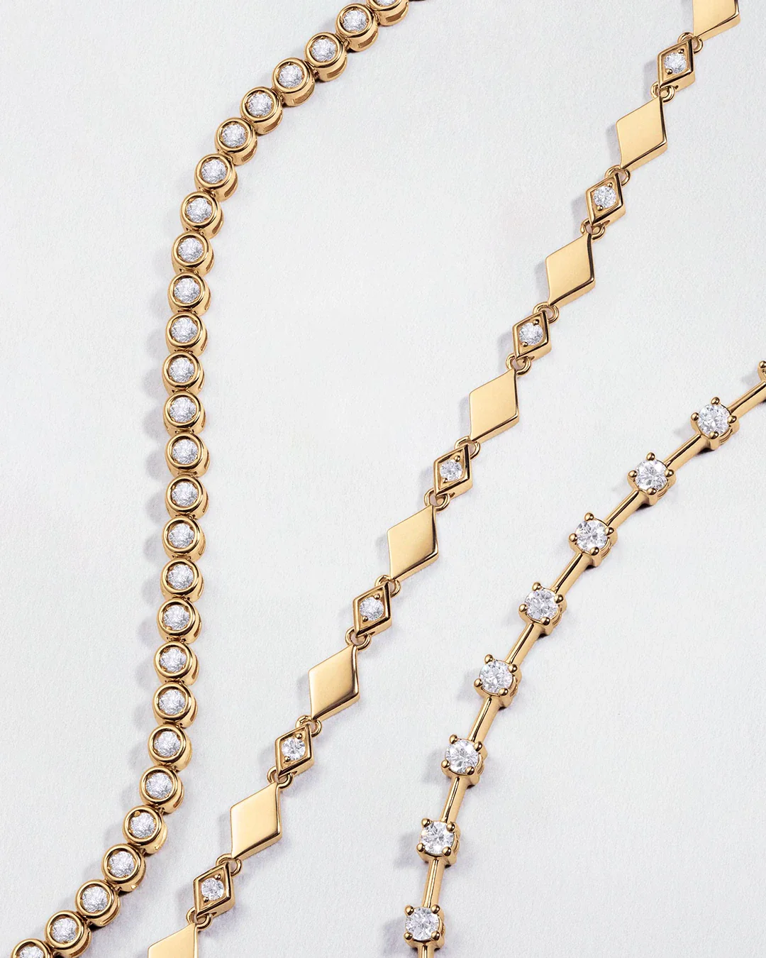 Pulsera Losange de Diamantes en Oro Amarillo de 18 Kt - Image 5