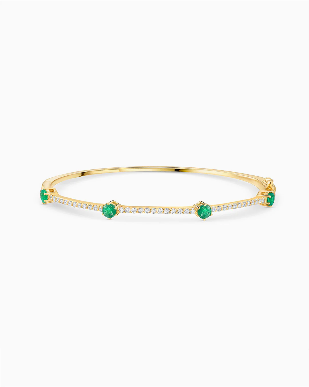 Pulsera Nina de Esmeraldas y Diamantes en Oro Amarillo de 18 Kt - Image 3