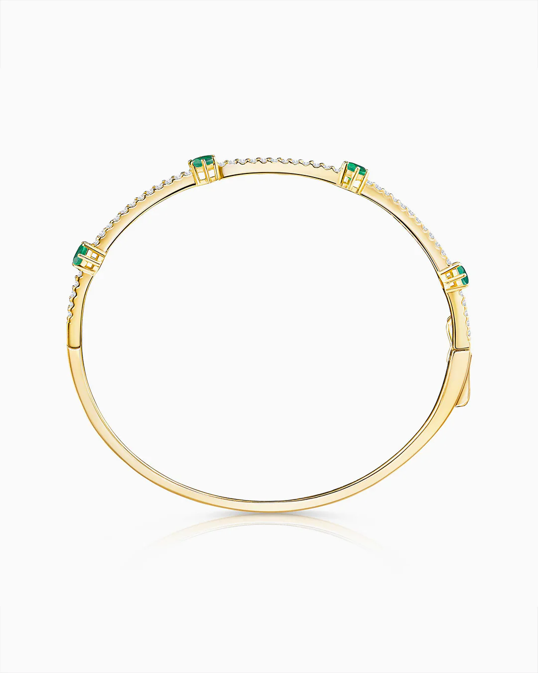 Pulsera Nina de Esmeraldas y Diamantes en Oro Amarillo de 18 Kt - Image 4