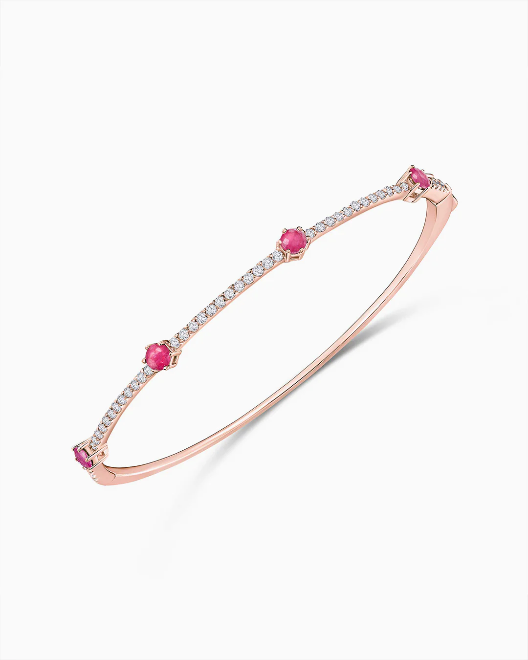 Pulsera Nina de Rubíes y Diamantes en Oro Rosa de 18 Kt