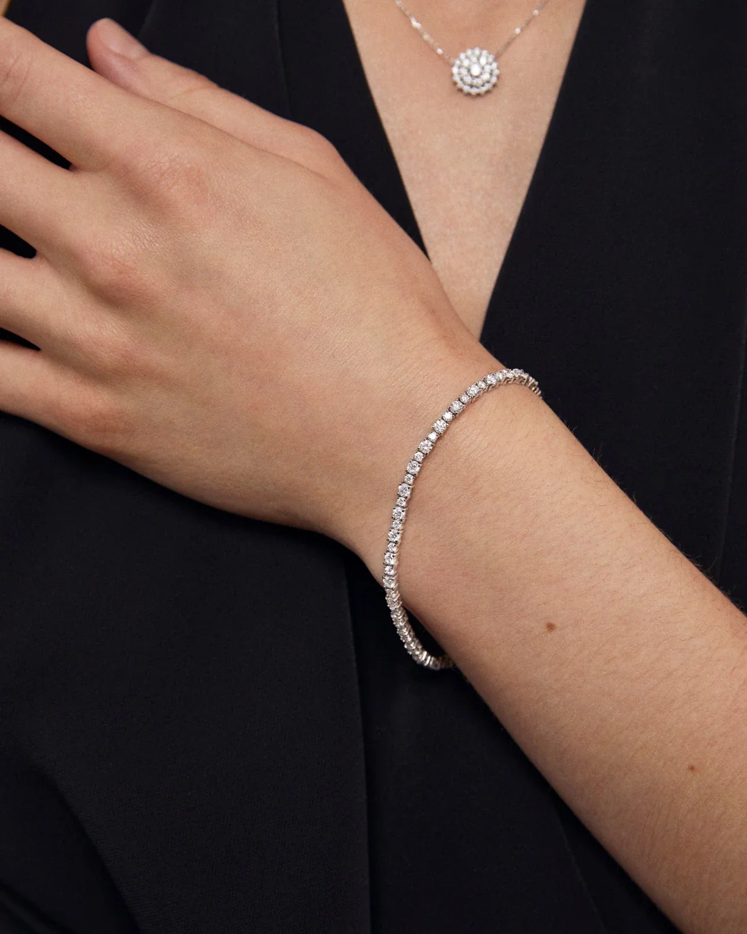 Pulsera Regina de Diamantes en Oro Blanco de 18 Kt - Image 2