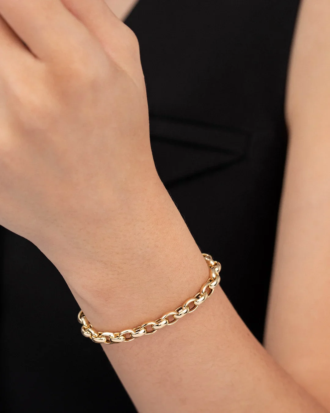 Pulsera Rolo en Oro Amarillo de 18 Kt - Image 2