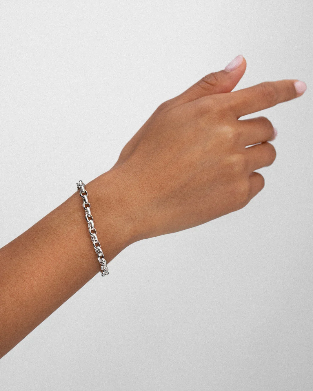 Pulsera Rolo en Oro Blanco de 18 Kt - Image 2