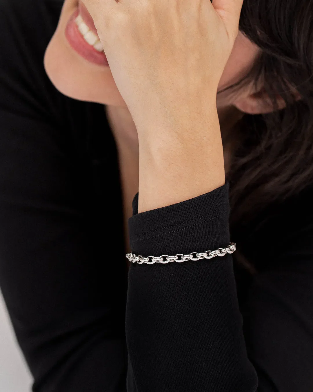 Pulsera Rolo en Oro Blanco de 18 Kt - Image 3