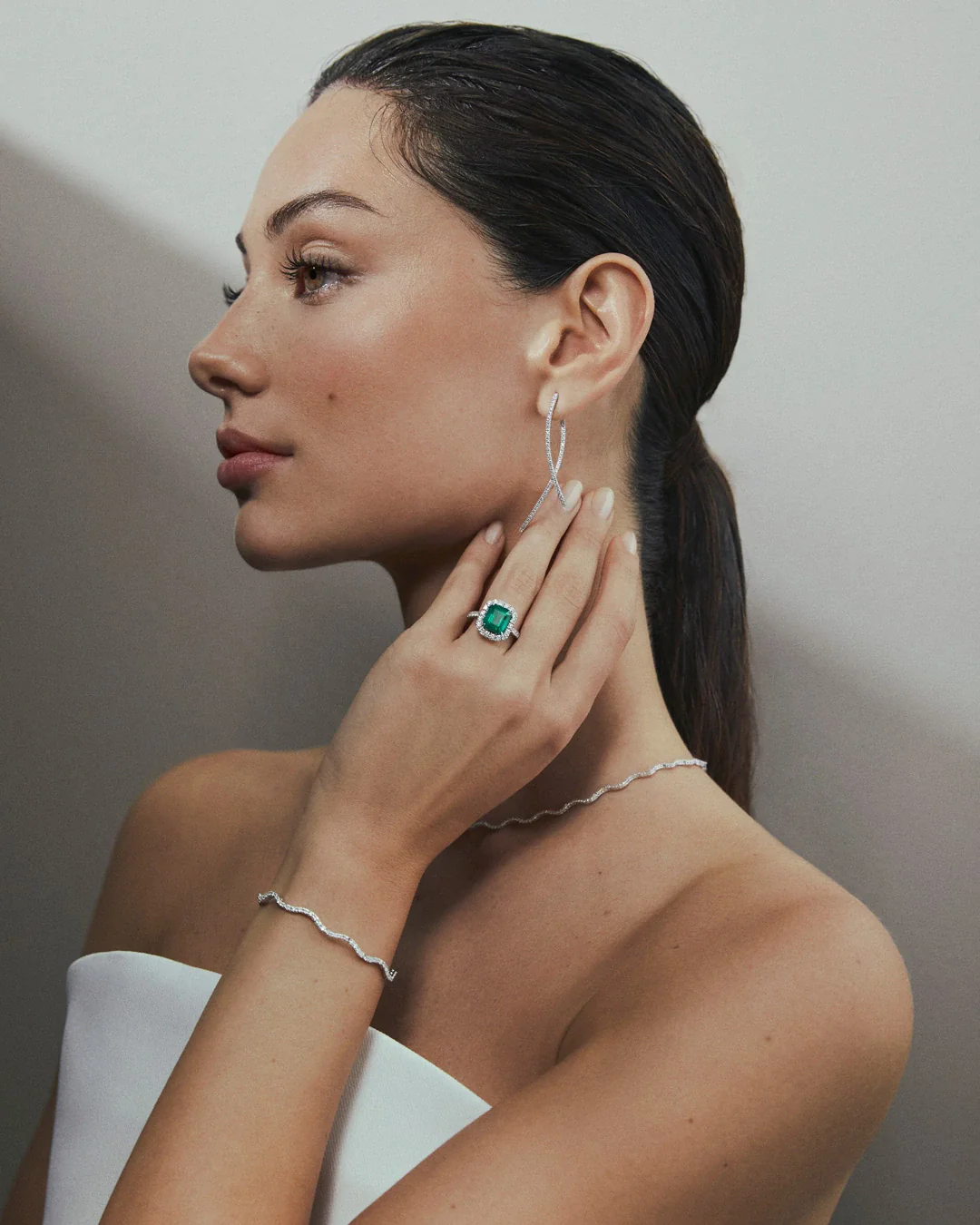 Pulsera Sirène de Diamantes en Oro Blanco de 18 Kt - Image 3