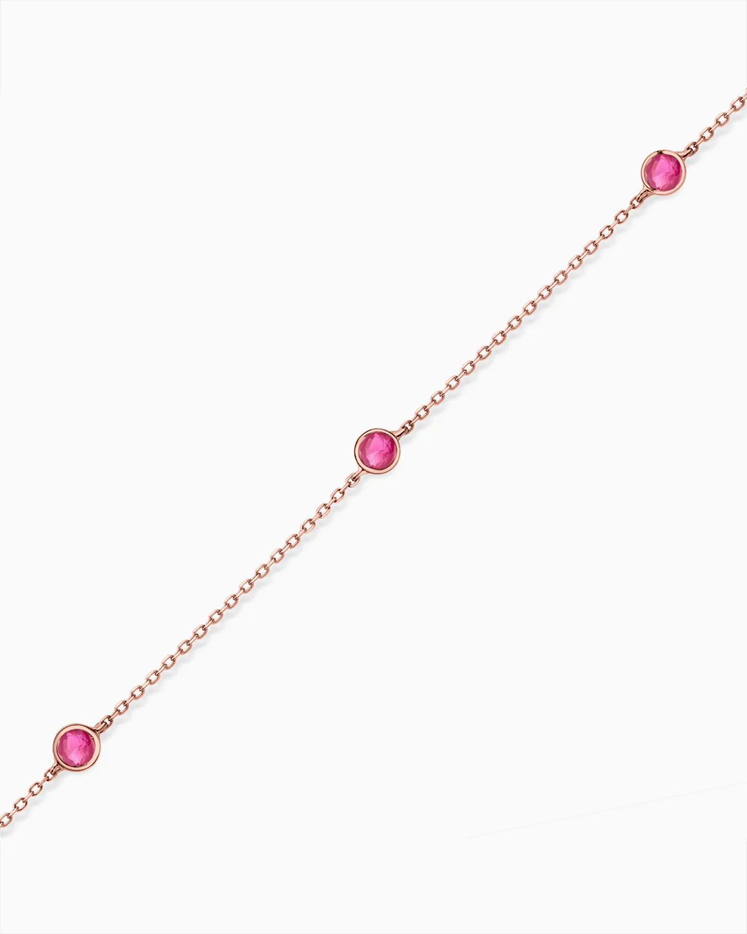 Pulsera Stud Colors de Rubíes en Oro Rosa de 18 Kt - Image 3