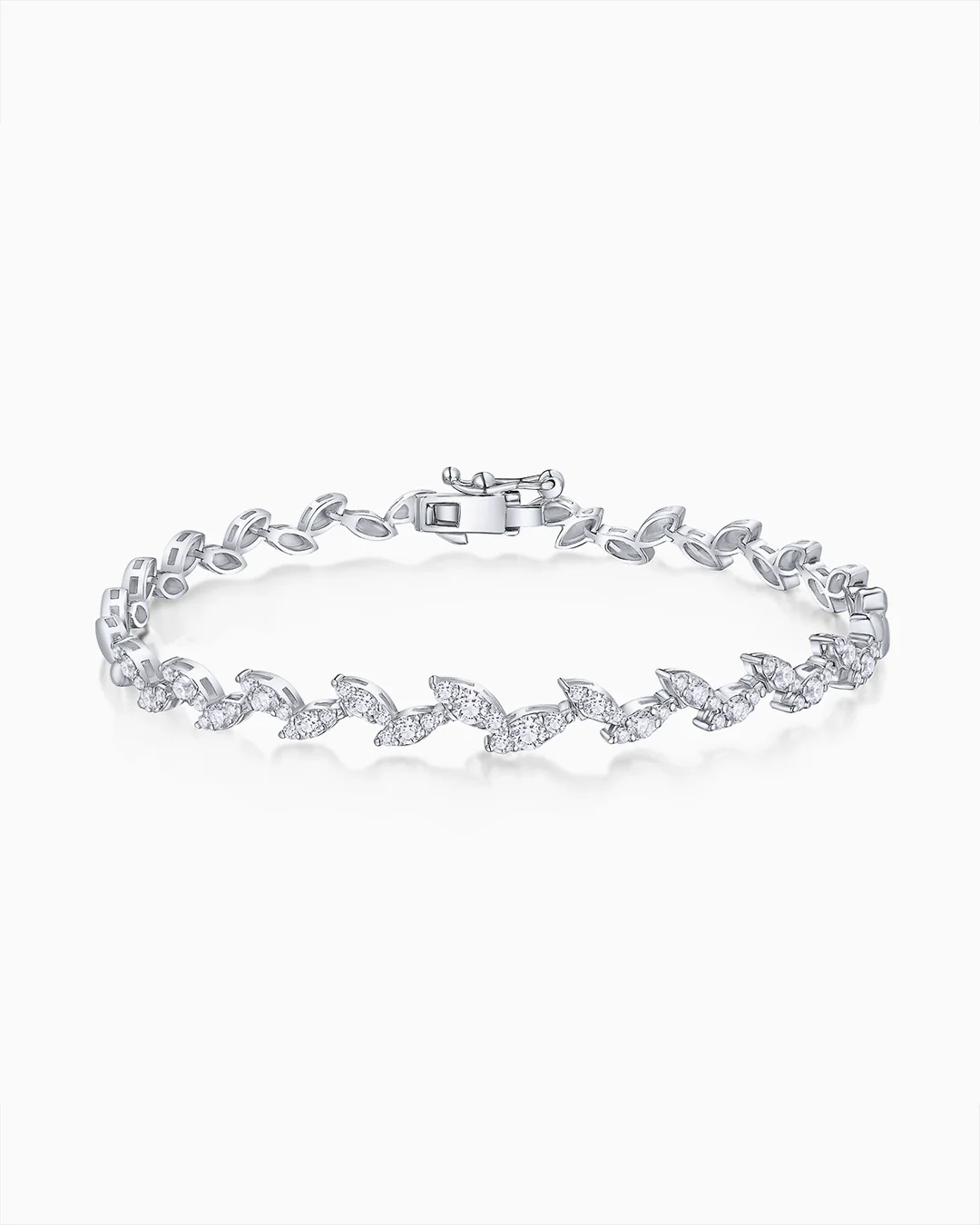 Pulsera Willow de Diamantes en Oro Blanco de 18 Kt