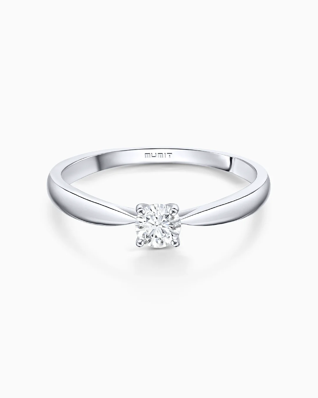 Solitario Claire de Diamante 0,15 Cts. en Oro Blanco de 18 Kt