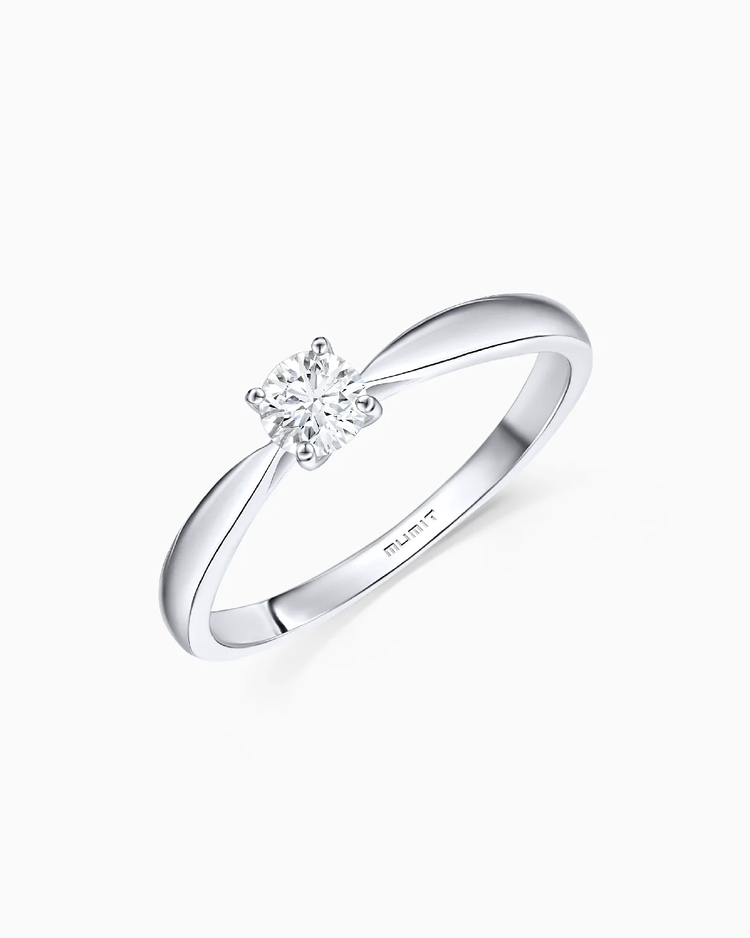 Solitario Claire de Diamante 0,15 Cts. en Oro Blanco de 18 Kt - Image 3
