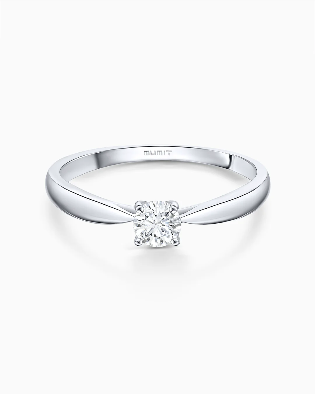 Solitario Claire de Diamante 0,20 Cts. en Oro Blanco de 18 Kt