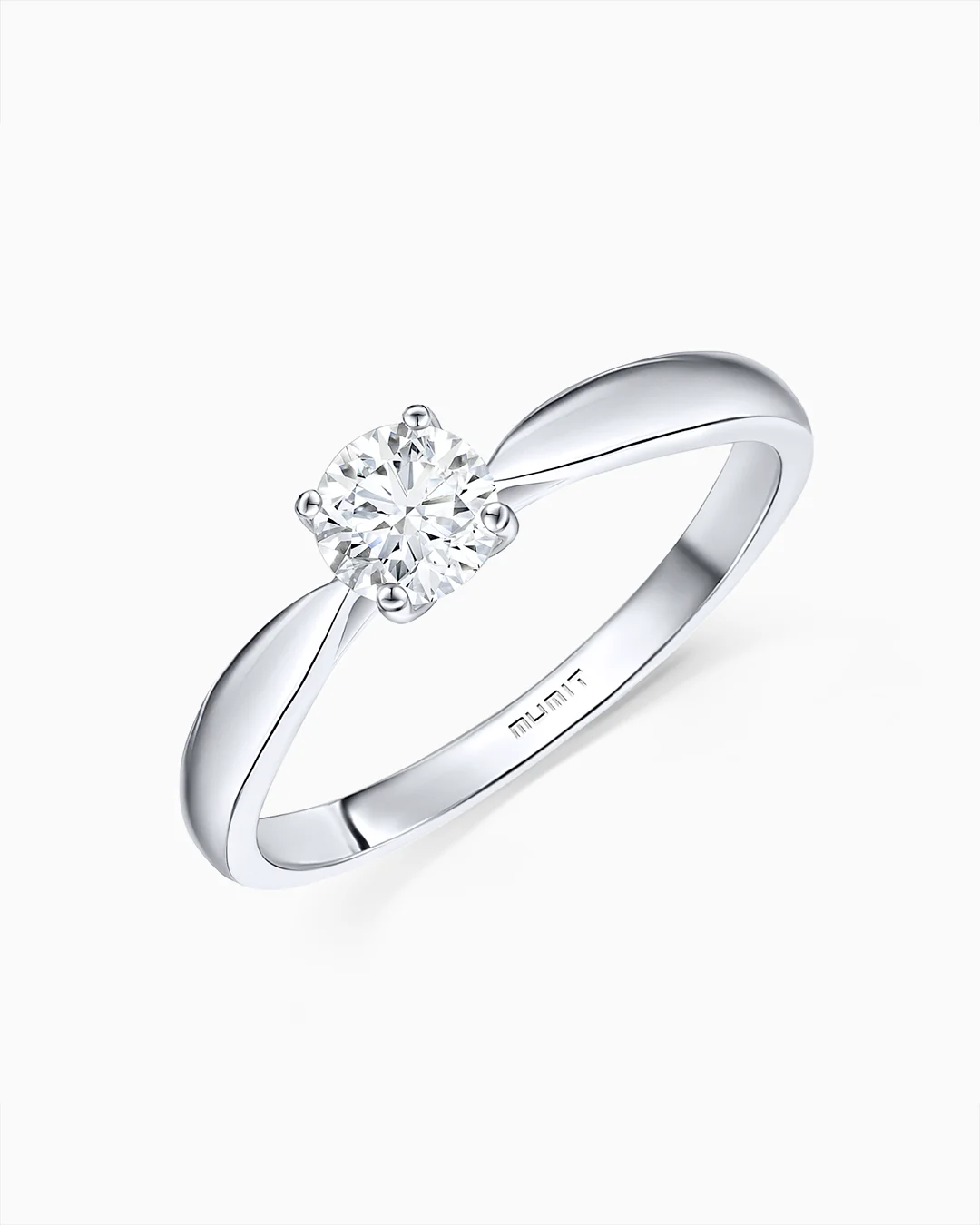 Solitario Claire de Diamante 0,50 Cts. en Oro Blanco de 18 Kt - Image 2