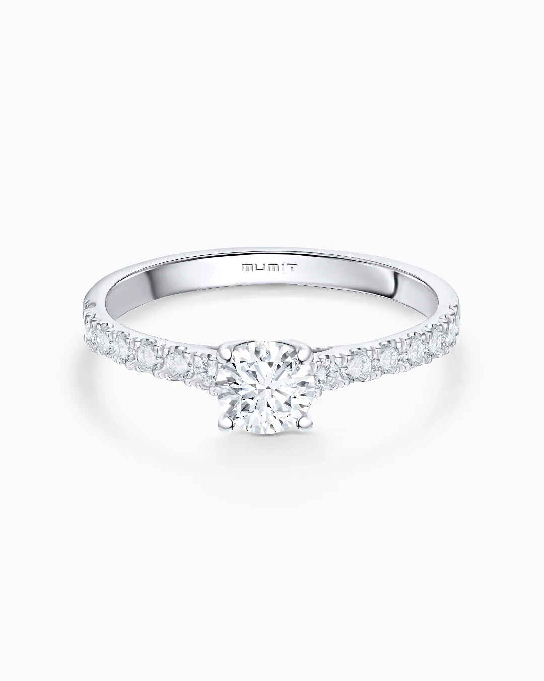 Solitario Ella de Diamantes 0,60 Cts. en Oro Blanco de 18 Kt