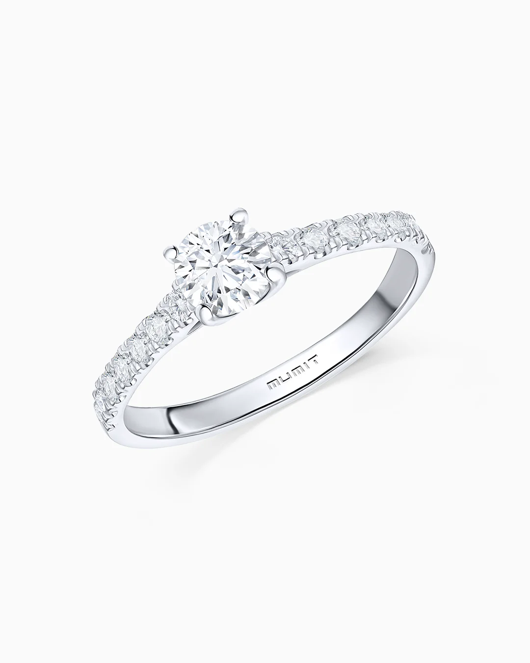 Solitario Ella de Diamantes 0,60 Cts. en Oro Blanco de 18 Kt - Image 2