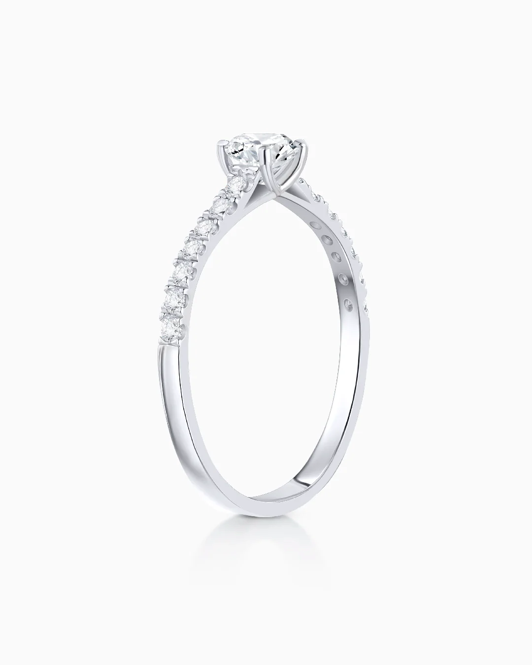 Solitario Ella de Diamantes 0,60 Cts. en Oro Blanco de 18 Kt - Image 3