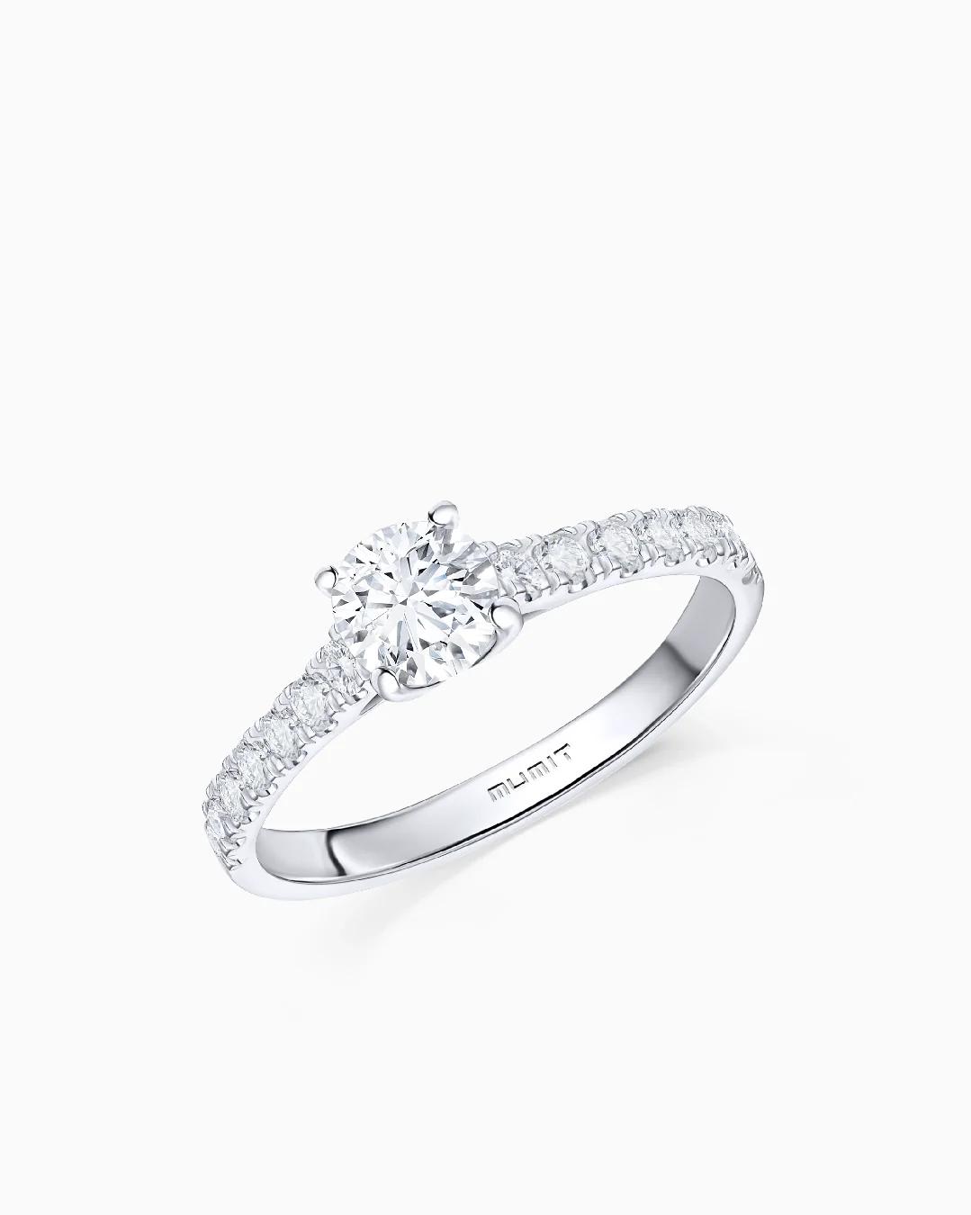 Solitario Ella de Diamantes 0,80 Cts. en Oro Blanco de 18 Kt - Image 3