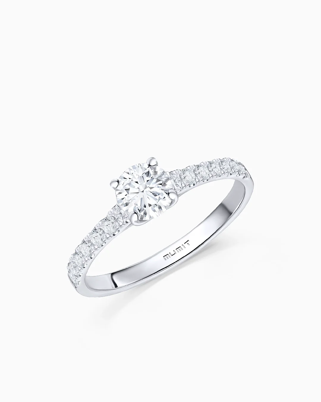 Solitario Ella de Diamantes 1,08 Cts. en Oro Blanco de 18 Kt - Image 3