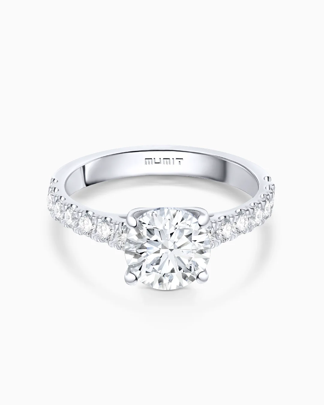 Solitario Ella de Diamantes 1,45 Cts. en Oro Blanco de 18 Kt