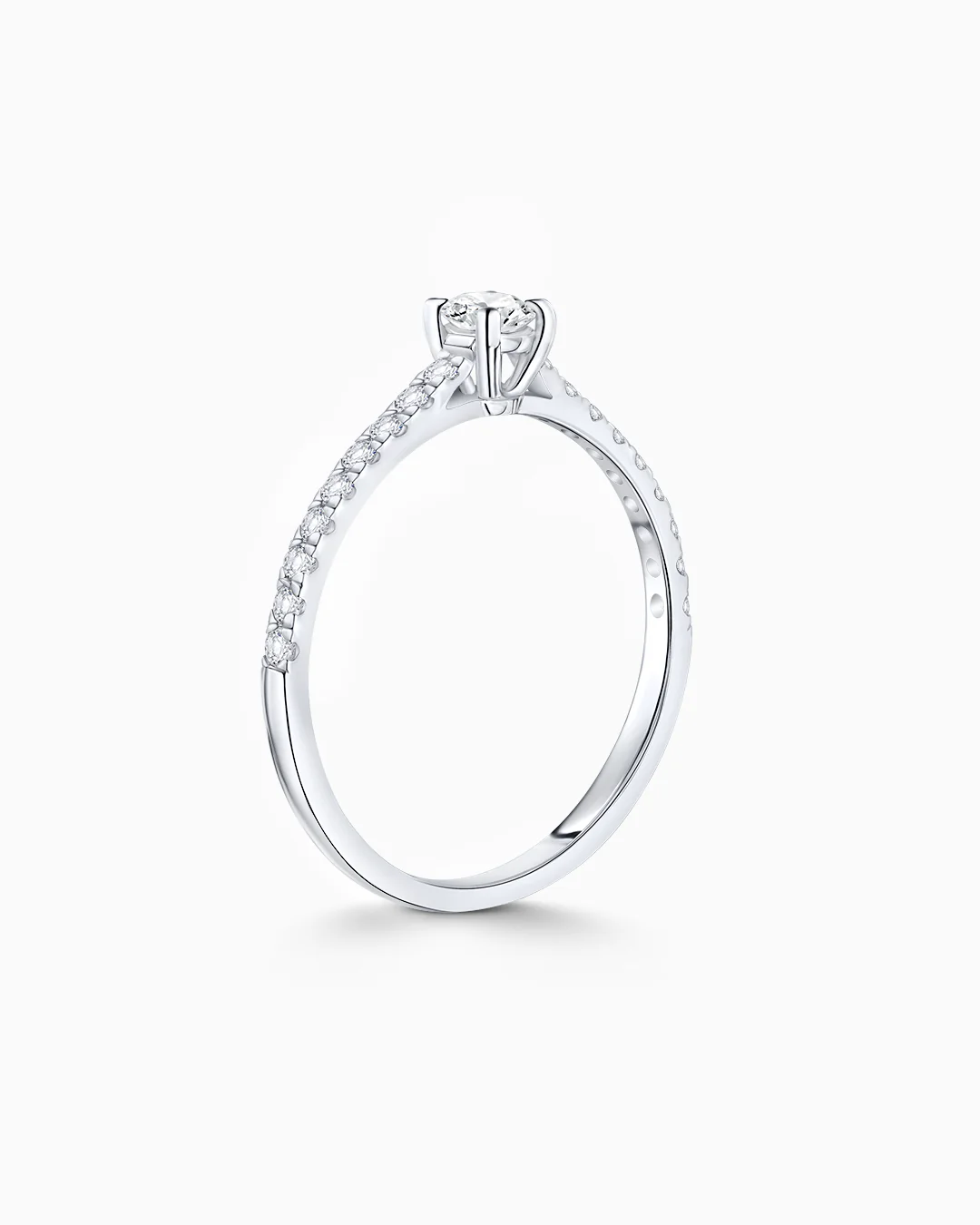 Solitario Odette de Diamantes 0,40 Cts. en Oro Blanco de 18 Kt - Image 4