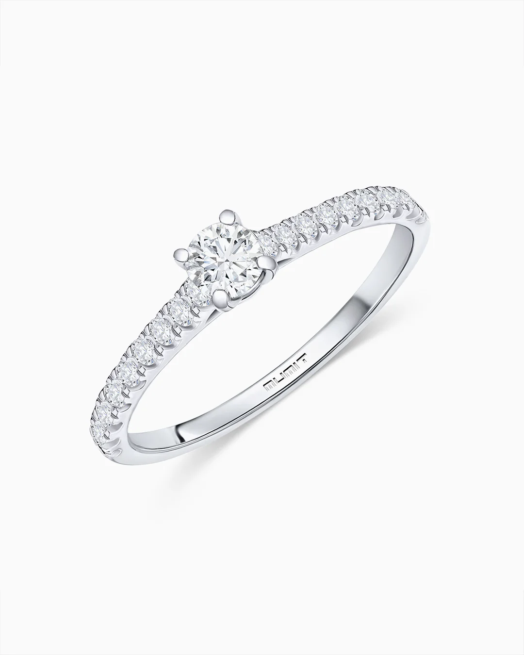 Solitario Odette de Diamantes 0,50 Cts. en Oro Blanco de 18 Kt
