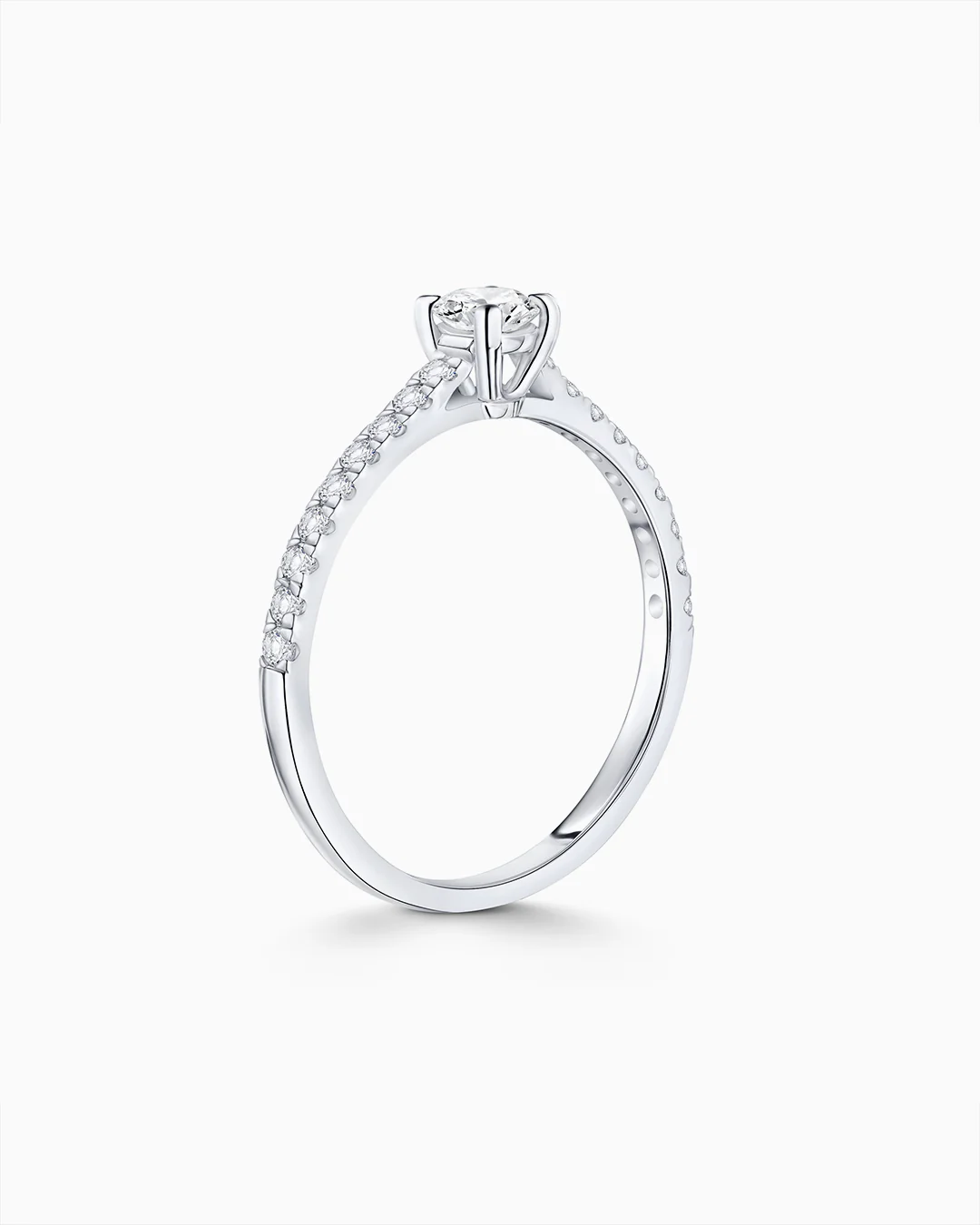 Solitario Odette de Diamantes 0,50 Cts. en Oro Blanco de 18 Kt - Image 4