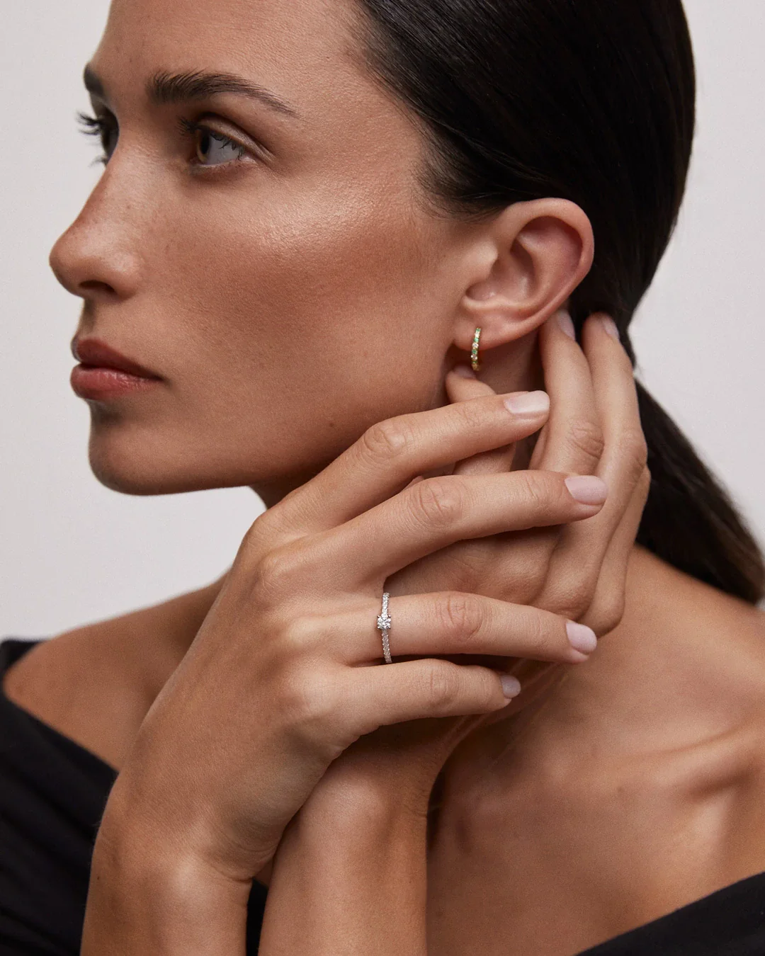 Solitario Odette de Diamantes 0,60 Cts. en Oro Blanco de 18 Kt - Image 3