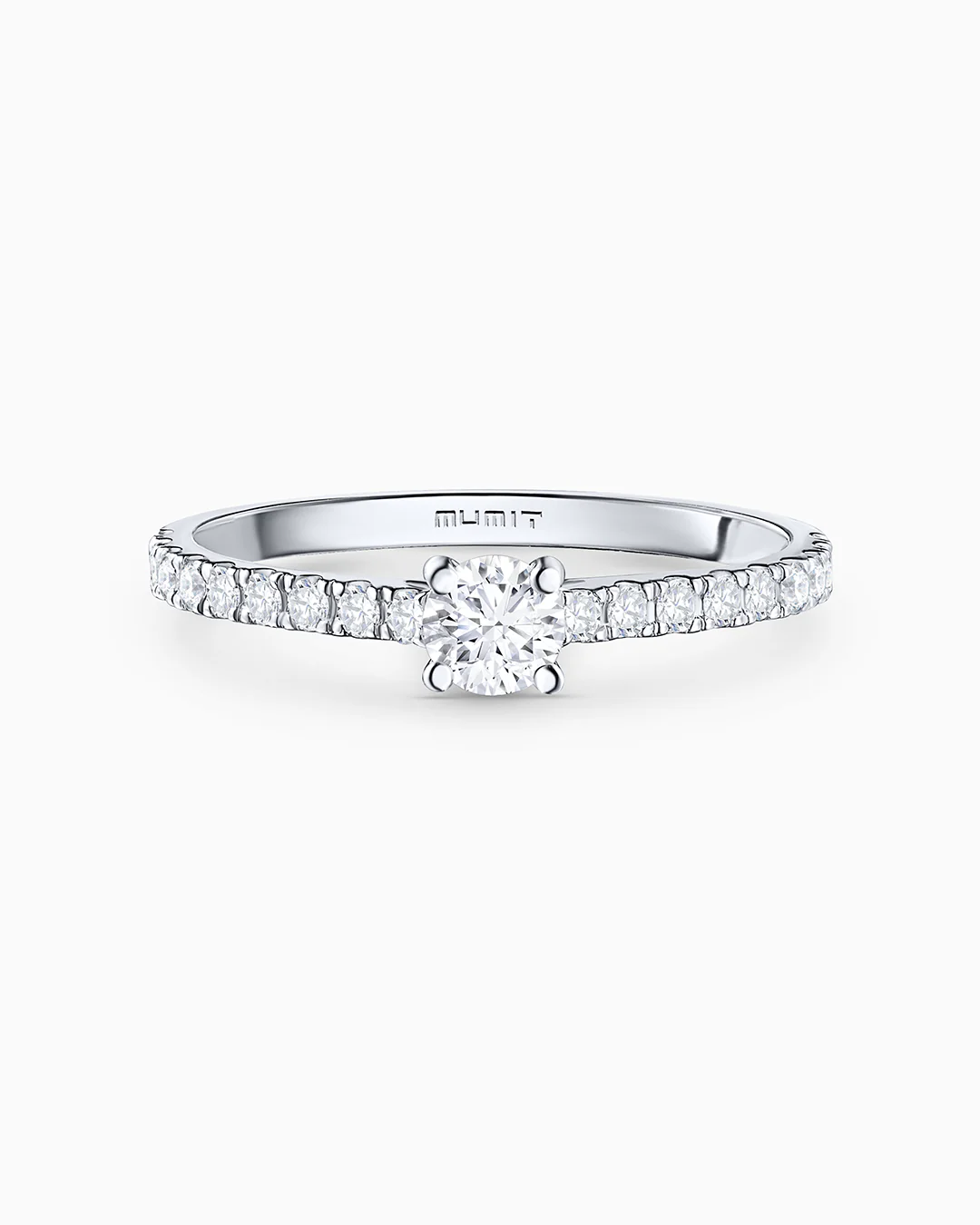 Solitario Odette de Diamantes 0,60 Cts. en Oro Blanco de 18 Kt - Image 4
